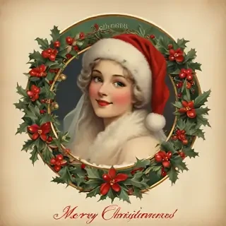 vintage merry christmas image