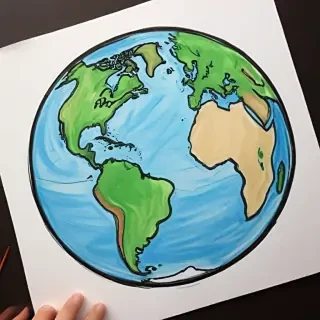earth cartoon drawing