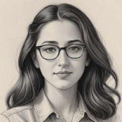 Sublime Vanessa Carlton, pencil sketch, portrait of Resplendent woman 1943s in glasses, hair style beatnik, outline, clear lines, fine lines, 8k