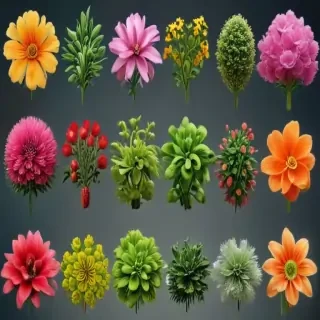 plants no background