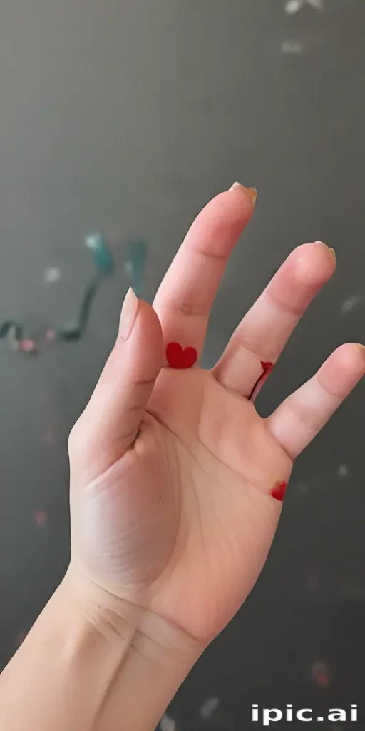 hand heart aesthetic