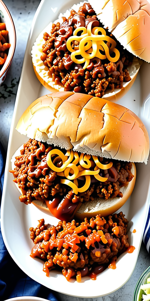 side dish with sloppy joes