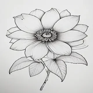 flower drawing for coloring