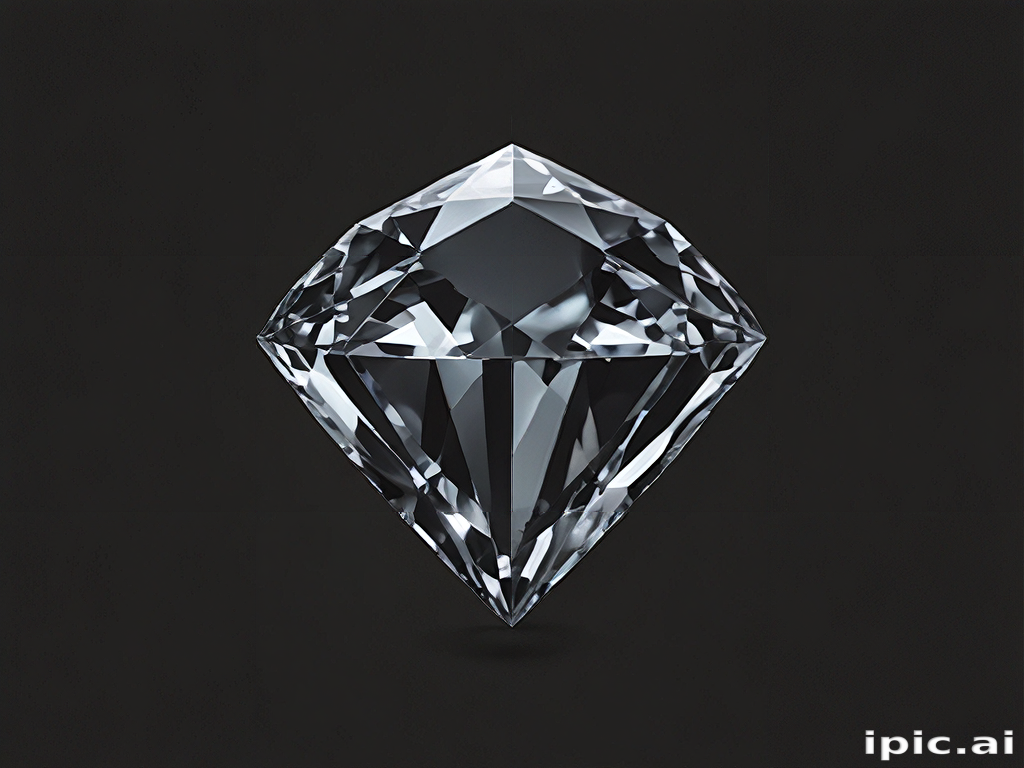 Brilliantly Cut Diamond Sparkling Against a Deep Black Background