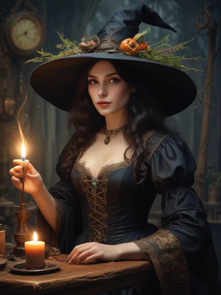 vintage witch art