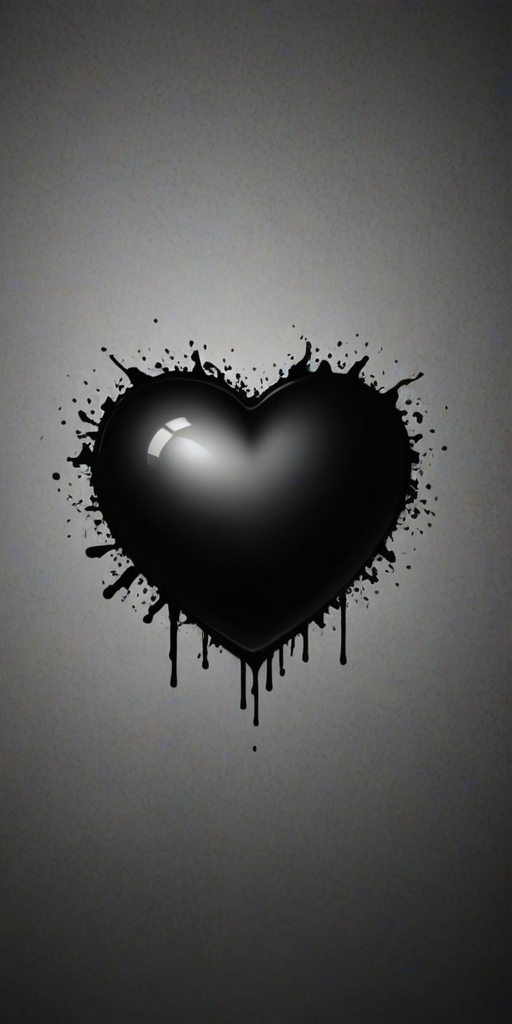 wallpaper black heart