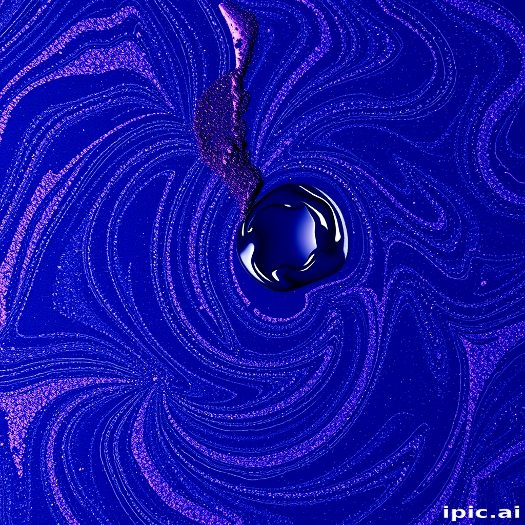 Cosmic Galaxy Swirl presents a deep navy base with swirls of purple and silver, capturing the essence of the night sky for celestial-inspired makeup looks.