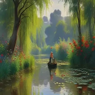 monet painting wallpaper