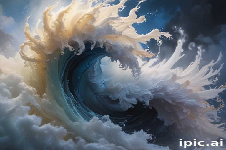 Majestic Ocean Wave Surging with Powerful Energy and Dynamic Motion