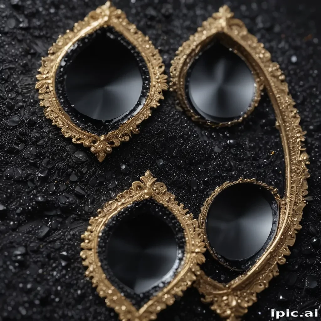 black with glitter