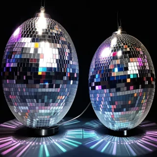 transparent disco balls