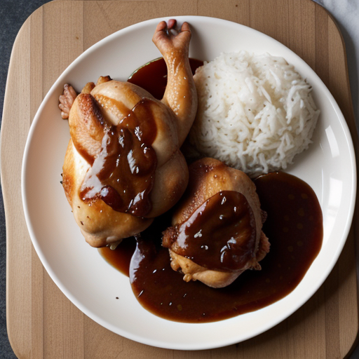 chicken in a brown sauce