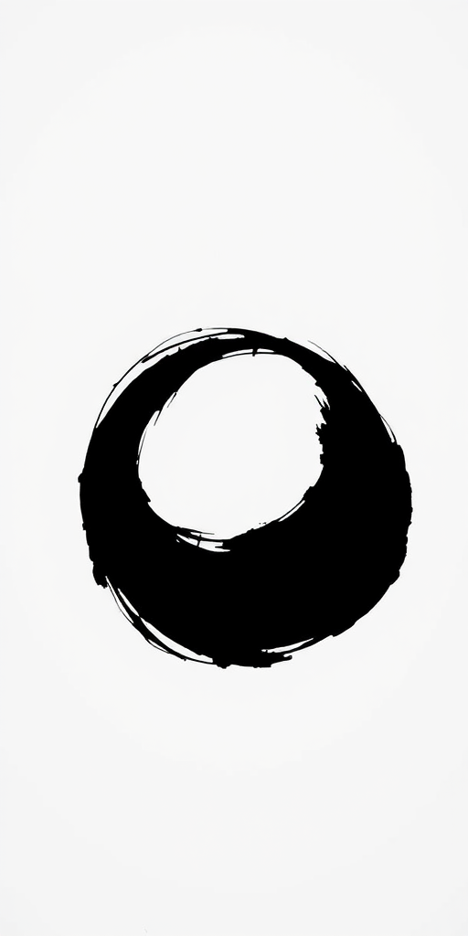 Create an image of a minimalist black abstract silhouette against a white background, captured with a Canon EOS R5 at f/2.8, ISO 100, 50mm focal length, centered composition, using a soft focus lens style.