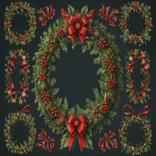 christmas wreath clip art