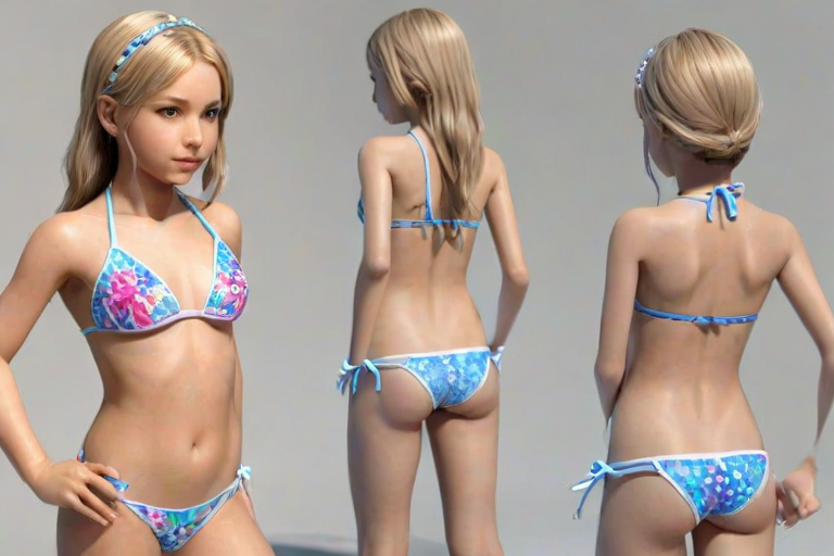 ai little girl bikini