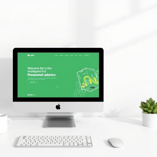 computer website mockup