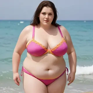 morbidly obese woman in bikini