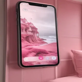 pink home screen
