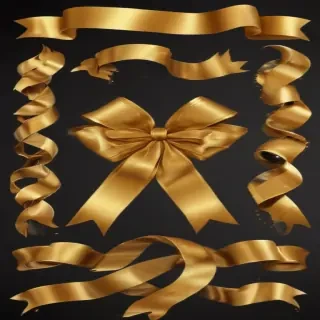 gold ribbon clipart