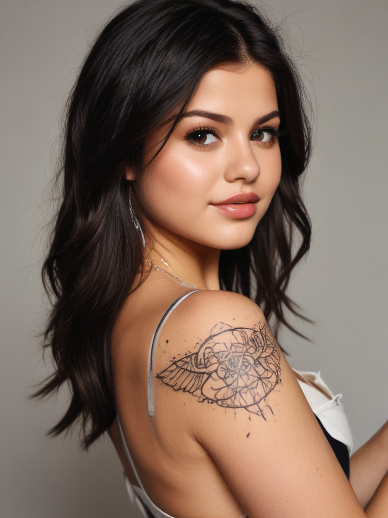 selena gomez tattoo thigh