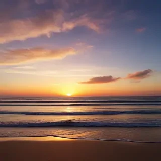 sun set on beach