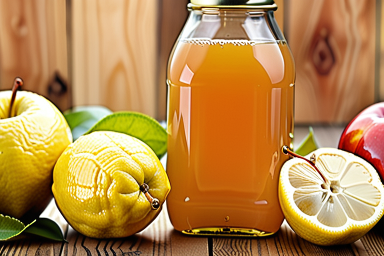 apple cider vinegar with lemon