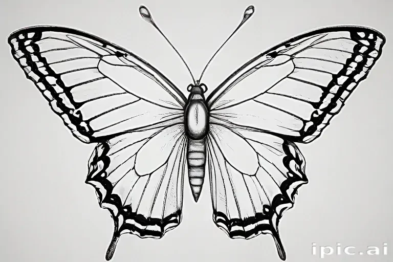 outline drawing of a butterfly