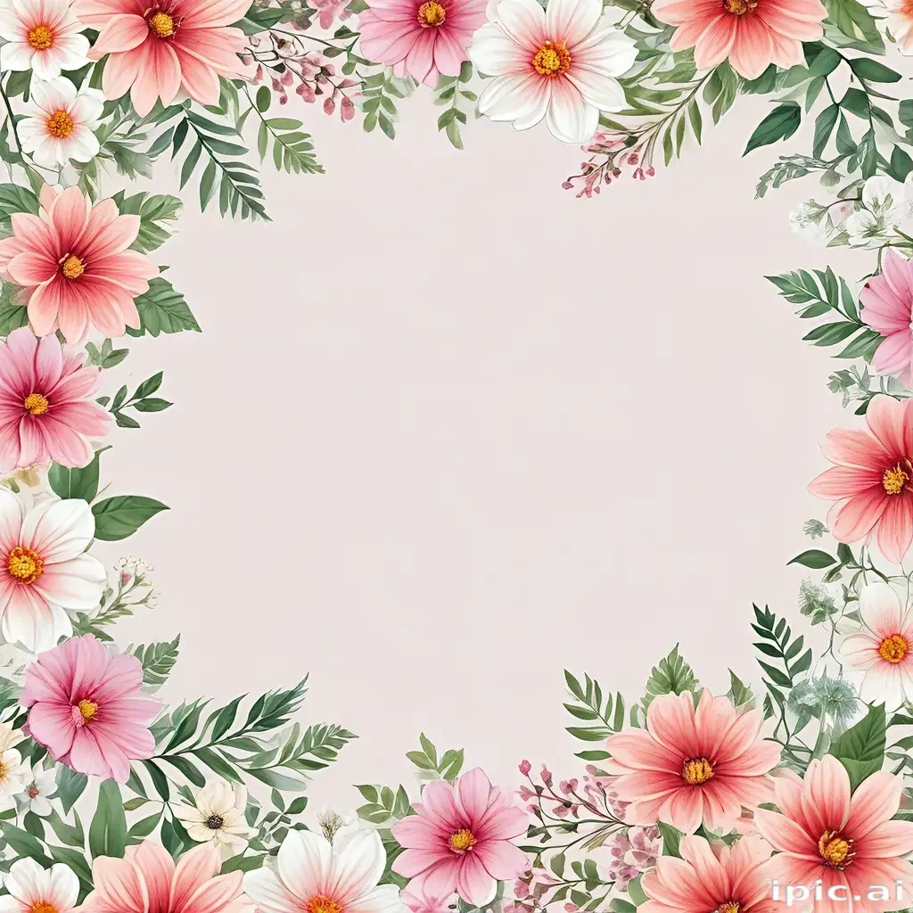 transparent flower border
