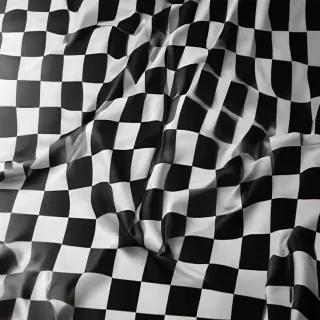 black and white checkered background