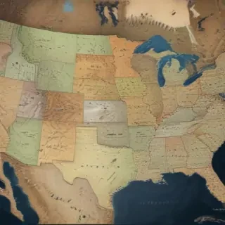 map of united states with states