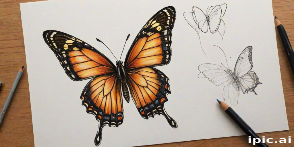 butterfly drawing picture