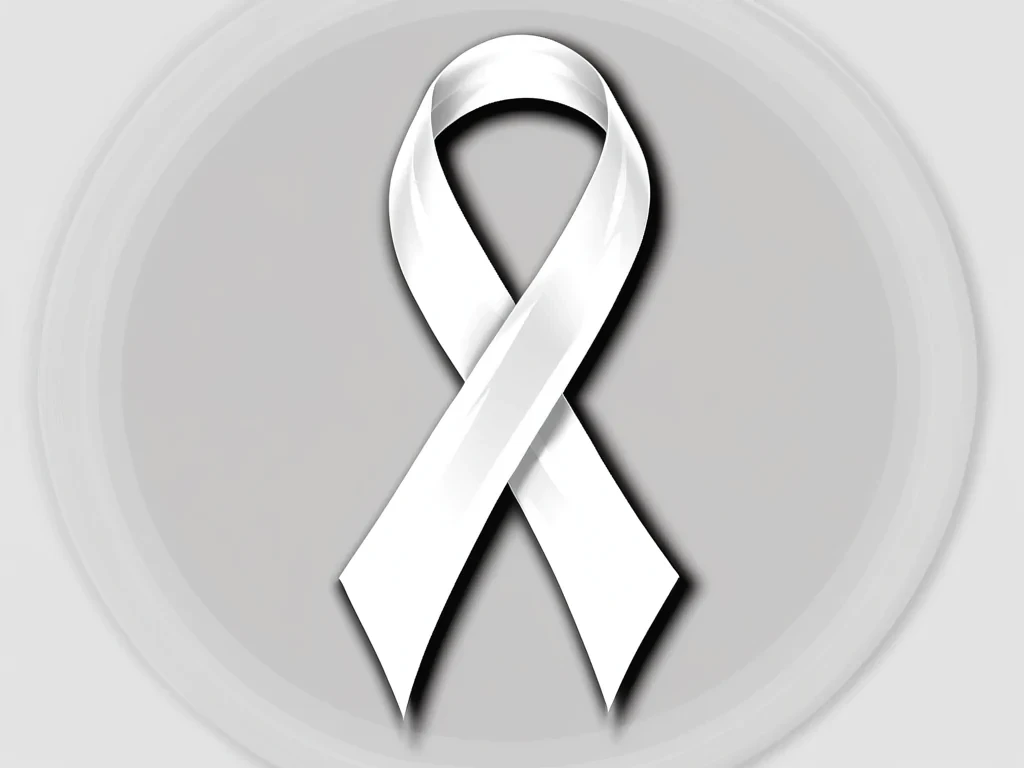 white ribbon png
