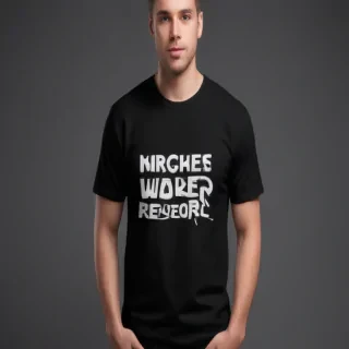black t shirt mockup free