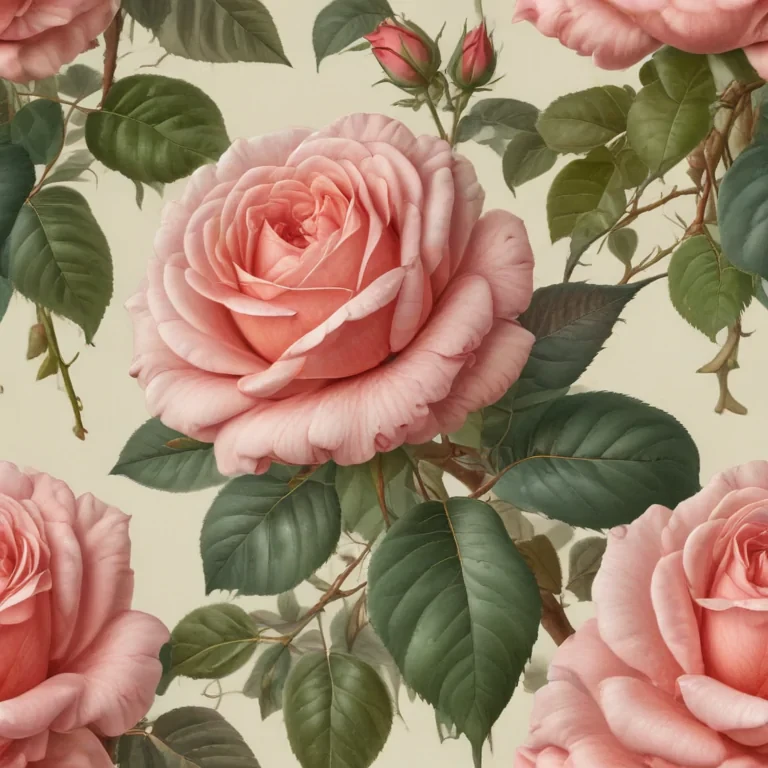 vintage rose illustration