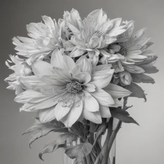 pencil drawn flowers