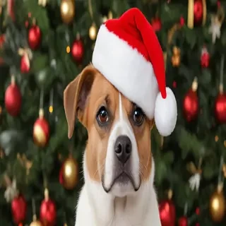 dog christmas background