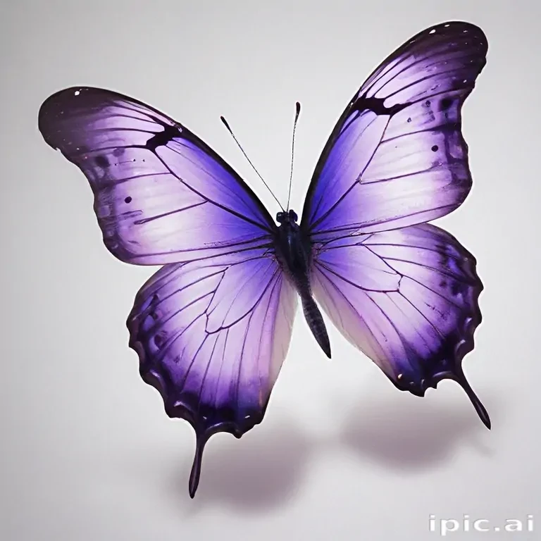 transparent purple butterfly