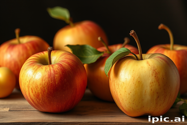 drawn apples