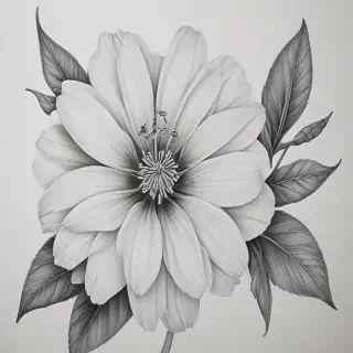 flower drawings pencil