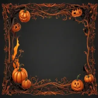 halloween border transparent