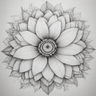 flower drawing for coloring