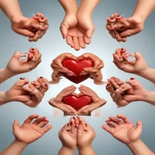 heart hands clipart