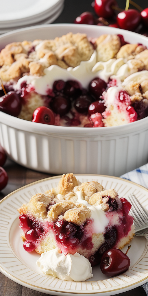 cream cheese cherry dump cake
