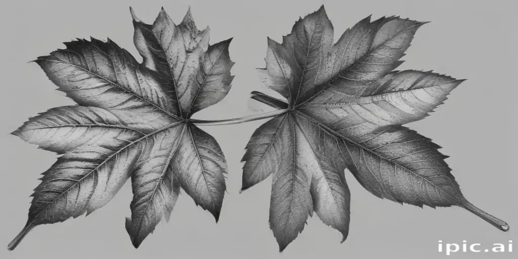 leaf clip art black and white