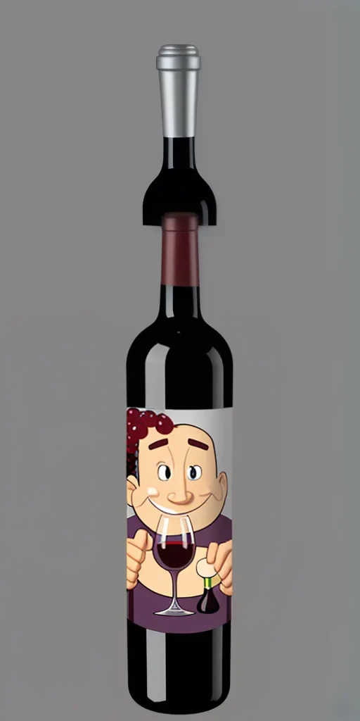 cartoon wine bottle