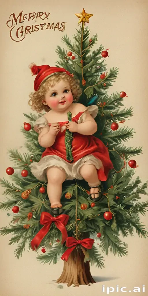 vintage merry christmas image