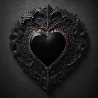 wallpaper black heart