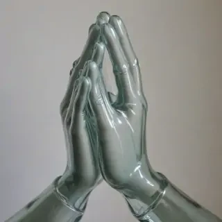 transparent praying hands