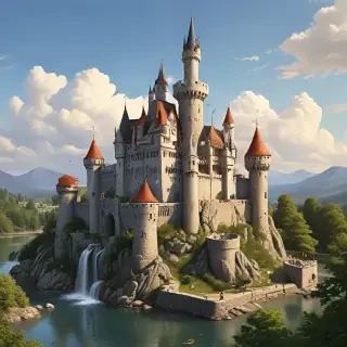 cartoon of castle