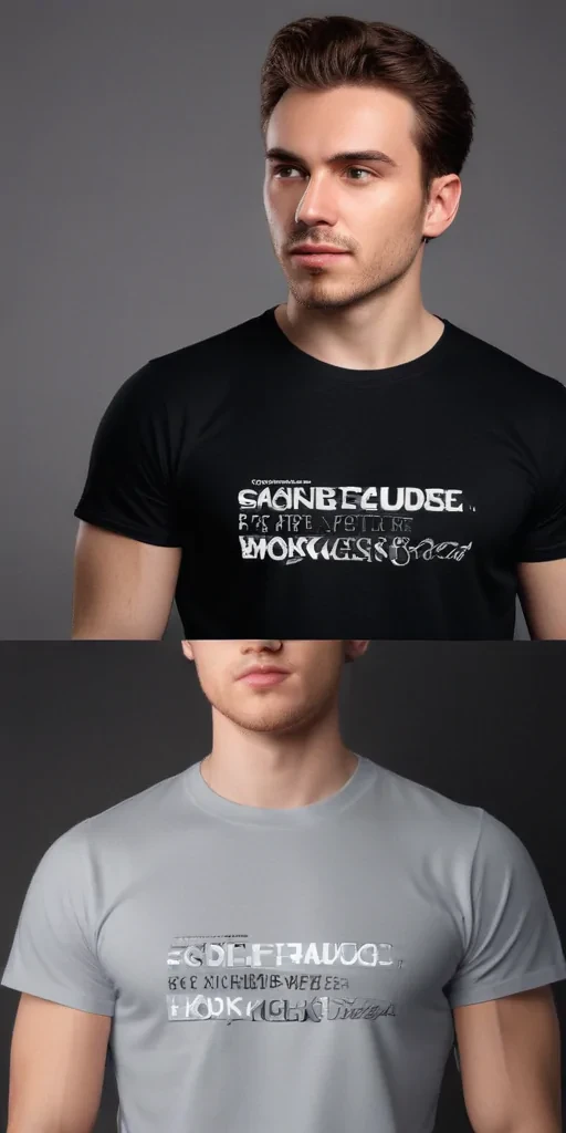 mockup tshirt black